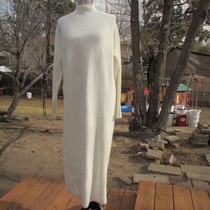 Zara Ivory Cream Long Sleeve Sweater Dress